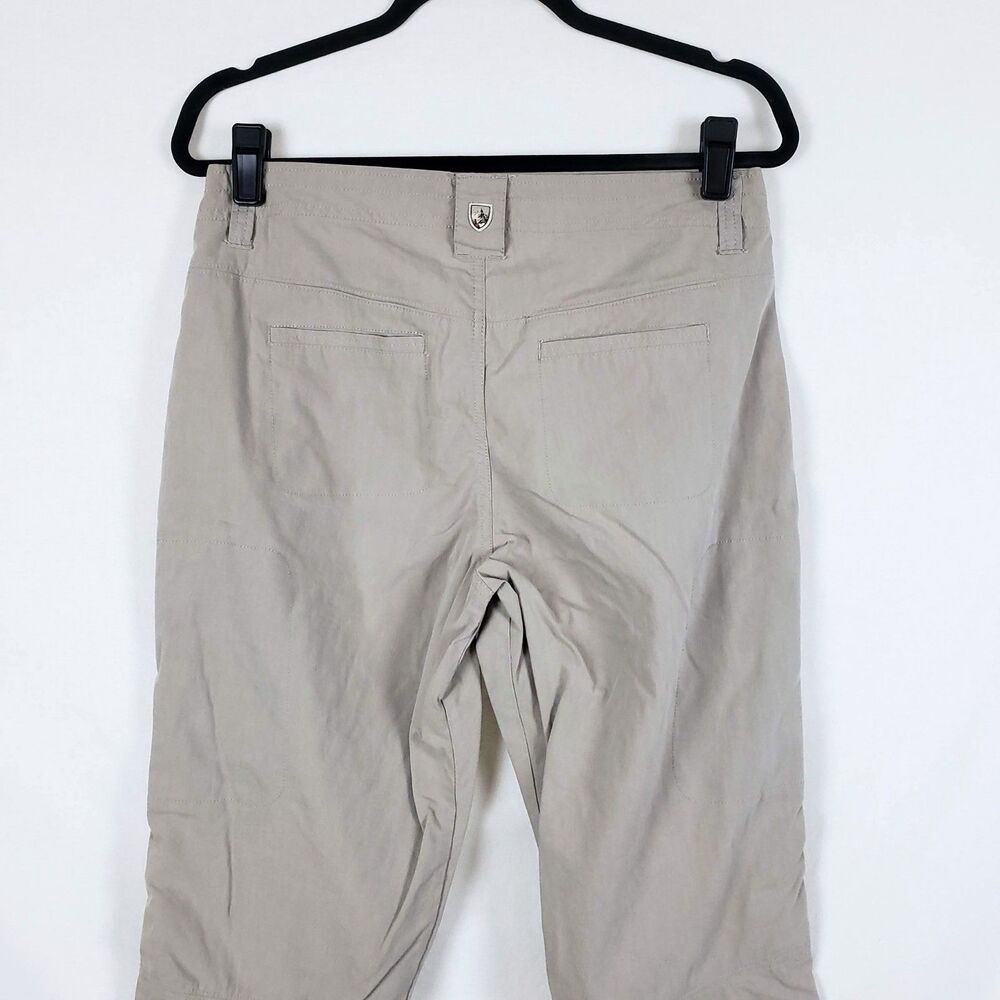 Kuhl Spire Roll Up Pants Womens 8 Tan Articulated Knee Hiking Gorpcore Low Rise - Picture 6 of 8